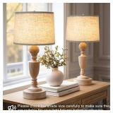 Lampshades Set of 2, Drum Lampshades 11.6 Top x 12.6 Bottom x 9.8 High, Seaside village Medium Lampshades (Spider Fitter), Beige Lampshades Natural Linen Hand Crafted, Easy Assembly Required