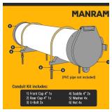 Conduit Carrier Kit Fit 4-Inch Diameter PVC Pipe - Durable and Versatile with Mounting Hardware Included, Spring-Loaded Latch, Secure and Stable Pipe Transport Solution (PVC Pipe Not Included)