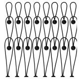 XSTRAP STANDARD 24 Pieces Multisize Ball Bungee Cords with Elastic String for Canopy, Tarp, Straps, Tent and Wires, 6, 9, 11 Inch Tarp Canopy Bungee Balls, Black
