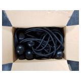 XSTRAP STANDARD 24 Pieces Multisize Ball Bungee Cords with Elastic String for Canopy, Tarp, Straps, Tent and Wires, 6, 9, 11 Inch Tarp Canopy Bungee Balls, Black