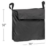 DMI Wheelchair Bag Provides Storage on Wheelchairs and Transport Chairs for Elderly and Disabled, FSA HSA Eligible, Straps for Quick and Easy Install, Black
