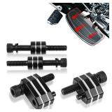 AUFER Driver Floorboard Outward Extension Driver Floorboard 1 Spacer Extenders Kit Compatible With For 2009-2024 Touring Electra Glides Road Glides Road Kings Street Glide 2009-2013 FL Trikes