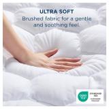 Bedsure Twin XL Mattress Pad - Soft Mattress Topper for College Dorm Room Essentials, Extra Long Twin Quilted Fitted Bed Cover Protector with 8-21 Inches Deep Pocket, Washable, White, 39x80 Inches