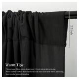 4 Panels Black Backdrop Curtains for Parties, 5ft x 10ft Polyester Black Backdrop Background Panels with Rod Pockets,Photography Backdrop Drapes for Party Ceremony Wedding Window Decorations(4Pcs)
