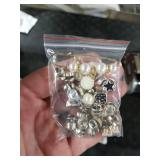 Juome Charms for Socks Shoe Sneakers - 48Pcs Sock Jewelry Charms Pins Kit, Gold Silver Junk Socks Charms Safety Pin, Bling Designer Pearl Brooch Pins for Womens Socks Shoes Decoration