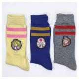 Nintendo Princess Peach, Toad & Donkey Kong 3pk Crew Socks, 3 Packs
