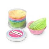 Babycakes Paper Mini Cupcake Liners, Pastel, 100-Count, 24 Packs