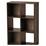 Mainstays 6 Cube Storage Organizer, Espresso
