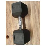 Pack of 1 BalanceFrom Rubber Hex Dumbbells  45 lbs Black - Retail: $207