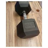 Pack of 1 BalanceFrom Rubber Hex Dumbbells  45 lbs Black - Retail: $207