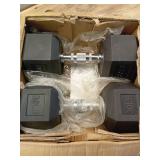 BalanceFrom Rubber Hex Dumbbells  30 lbs Pair  Black - Retail: $207