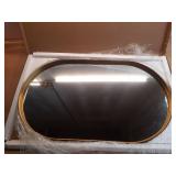 Wall-Mounted Mirror Gold \"37 in x 22 in\" - Retail: $50