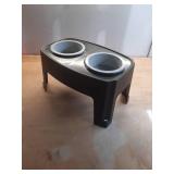 Vibrant Life Elevated 52-oz Dog Feeder with Bowls  Adjusts from 12 -16