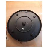 Indoor Round 23.5\" White and Gray Arabic Wainscot Farmhouse Analog Wall Clock (Parts only) - Retail: $67