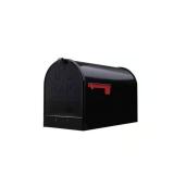 Architectural Mailboxes Stanley Jumbo Galvanized Steel Post Mount Black Mailbox
