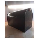 Architectural Mailboxes Stanley Jumbo Galvanized Steel Post Mount Black Mailbox