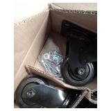 Heavy Duty Swivel Caster Wheels Set with Hardware for Husky Heavy Duty Welded Steel Garage Storage Series