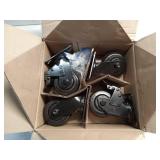 Black Heavy Duty Swivel Caster Wheels Set for Husky Heavy Duty Welded Steel Garage Storage Series - Retail: $50