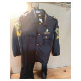 Police Officer Costume Shirt Size M Blue Unisex Halloween Short Sleeve