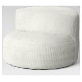 Memory Foam Filled Bean Bag Chair with Corduroy Cover Cream - Room Essentials - Retail: $85