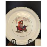 Jolly Times Christmas platter, loaf plan and identifier ceramic tag
