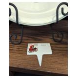 Jolly Times Christmas platter, loaf plan and identifier ceramic tag