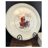 Jolly Times Christmas platter, loaf plan and identifier ceramic tag