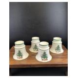 Nikko Christmas Tree Candle holder set of 4