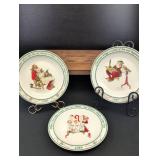 Norman Rockwell Christmas Collector Plates 1984-1987