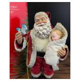1994 Possible Dreams Clothtiques Santa with Baby and Toy