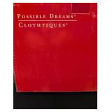 Clothtique Santa and Child Christmas Scene