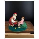 Clothtique Santa and Child Christmas Scene