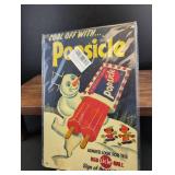 Popsicle Advertising Display Sign with Snowman 8x12