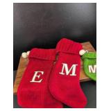 Monogrammed Christmas Stockings Set