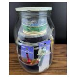 Wrights Holiday Angel Ornaments & Ribbon Set in Glass Jar