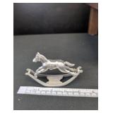 Pewter Rocking Horse Decorative Figurine
