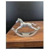 Pewter Rocking Horse Decorative Figurine