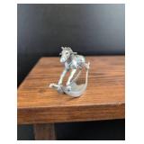 Pewter Rocking Horse Decorative Figurine