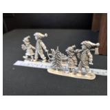Pewter Miniature Asian Musicians Figurine