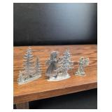 Pewter Christmas Scene Figurines Set
