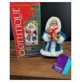 Possible Dreams Clothtique Santa with Teddy Bear Ornament
