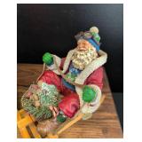 Possible Dreams Santa on Wooden Sled