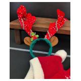 Christmas Holiday Dog Sweater hats  with Reindeer Antlers