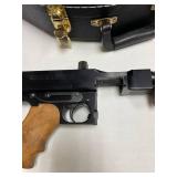 Thompson 1927-A1  .45 caliber semi-auto Tommy Gun with custom hand stitched case and drum magazine