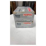 Federal 9mm Luger ammunition (some empty shells)