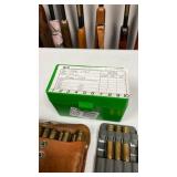 Winchester and other 7mm STW ammunition with box and pouch