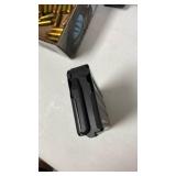 Assorted ammunition and shells with tactical pouch and magazine