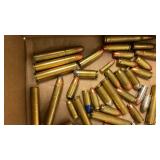 Assorted ammunition and shells with tactical pouch and magazine