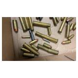 Assorted ammunition and shells with tactical pouch and magazine