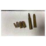 Assorted ammunition and shells with tactical pouch and magazine